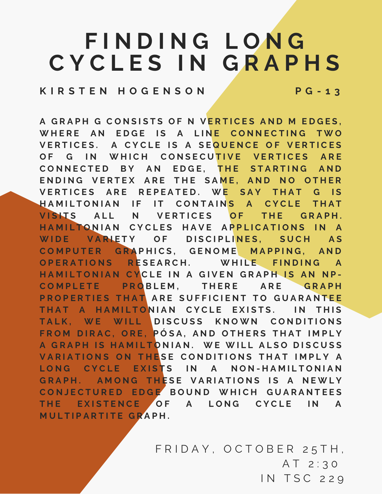 Finding long cycles in graphsFFB3W1